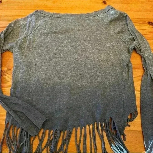 So Nikki All American clothing Co. Long sleeve fringe top girl ombré L(14) - Picture 3 of 7